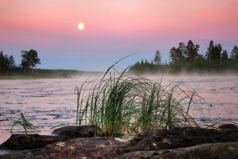 кольский, закат, вода, белые ночи Вечер на Умбе фото превью
