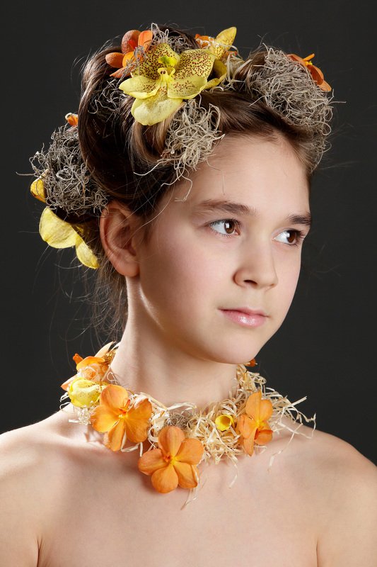 флористика, портрет, цветы, люди образы эпохи Причёскаphoto preview