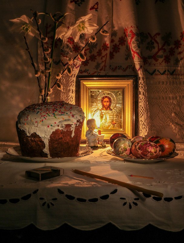 натюрморт,Пасха,кулич,крашенки, Христос Воскресе!!!photo preview