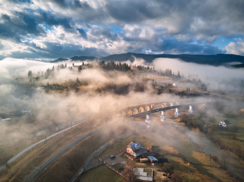 ворохта, горы, карпаты, ноябрь, осень, туман, украина, утро Туманная феерия в Ворохтеphoto preview