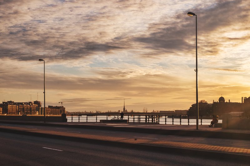 закат, город, река, улицы, дорога, река, архитектура, стритлайф photo preview