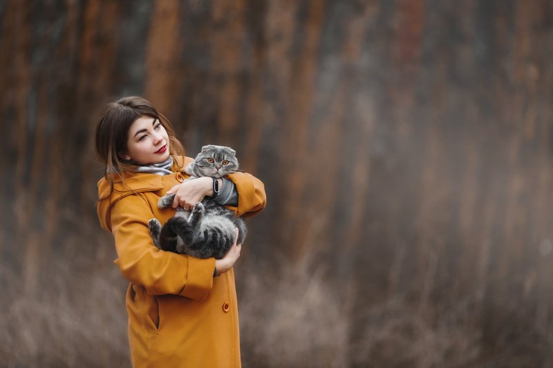 прогулка кот Галя и Мортиphoto preview