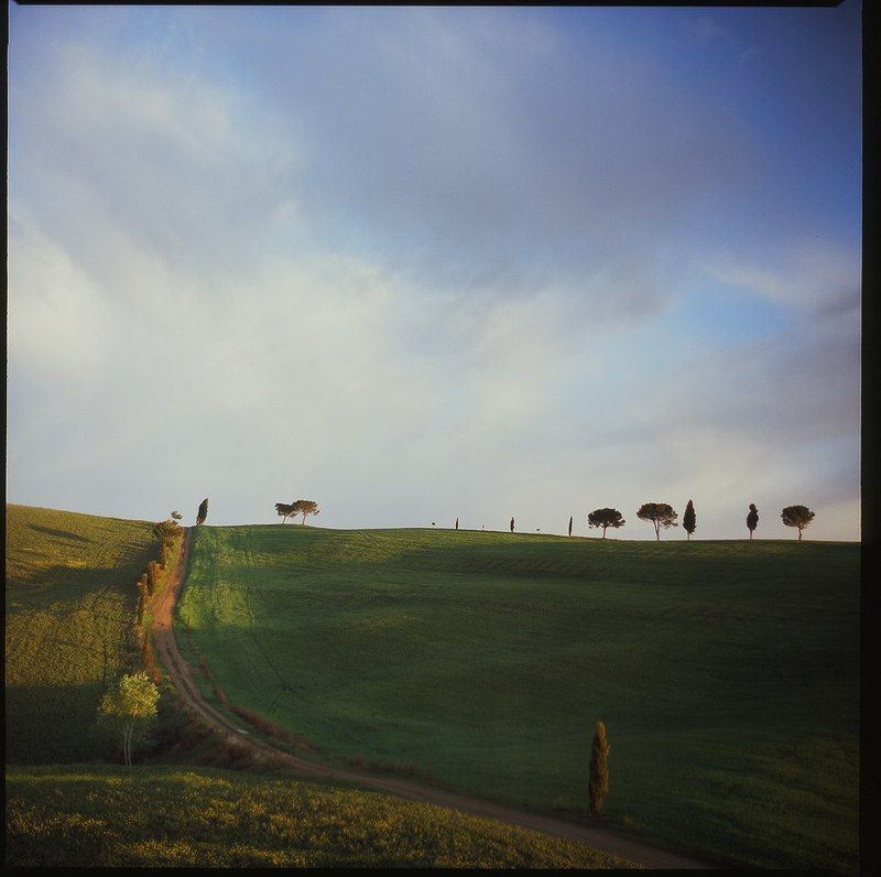 италия, тоскана, холмы, рассвет Тосканаphoto preview