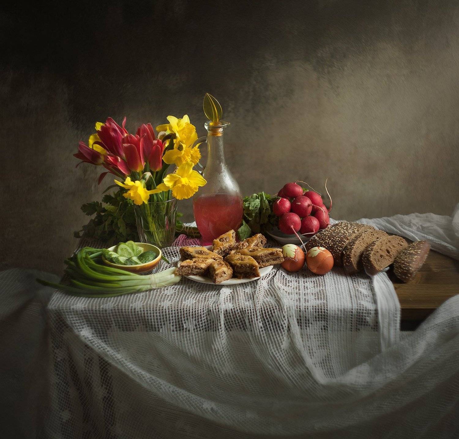 Натюрморт. Автор: Мария Шмидт still life, flowers, light, easter, spring, greens, Мария Шмидт