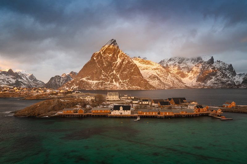 lofoten, sunrise Mt. Olstind Sunrise фото превью