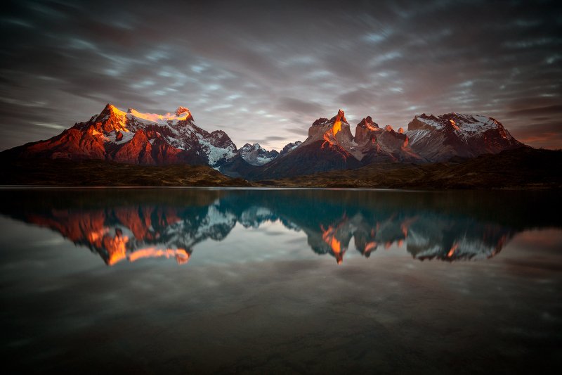 #nature #landscape #patagonia #chile #sunrise #wide landscape #long exposure Paine Massifphoto preview