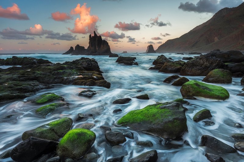 ocean, tenerife, spain, sunset, landscape, nature, travel, summer, beach, clouds, island, reflection Green Visionphoto preview