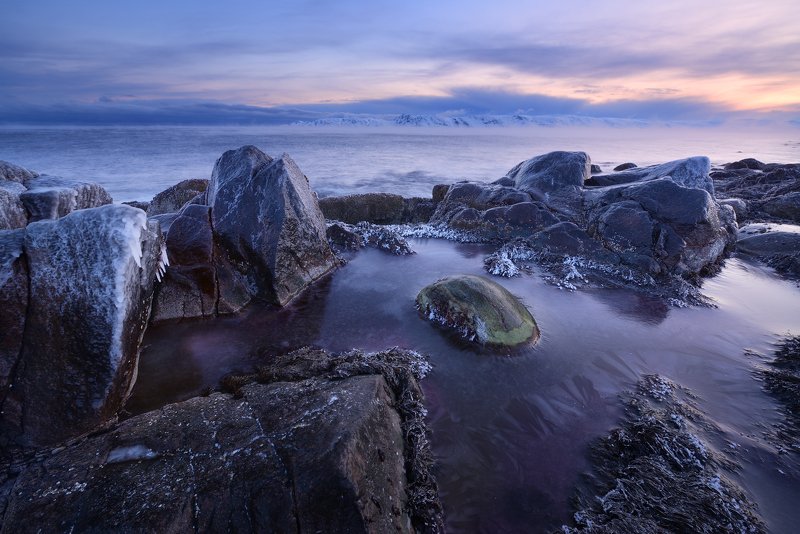 Холодное утро холодного моря фото превью