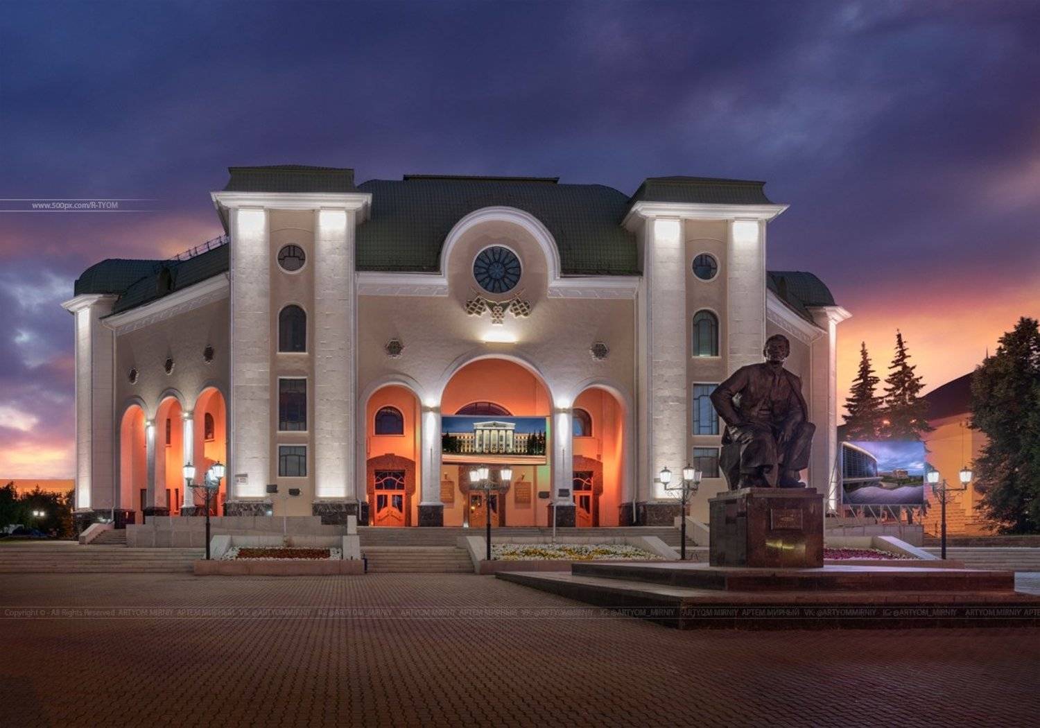 академический театр, уфа, россия, башкирия, артем мирный, закат, небо, artyom mirniy, ufa, bashkiria, russia, достопримечательность, арт, capriccio, photoartist, , каприччио, фотохудожник, veduta, ведута, Артём Мирный