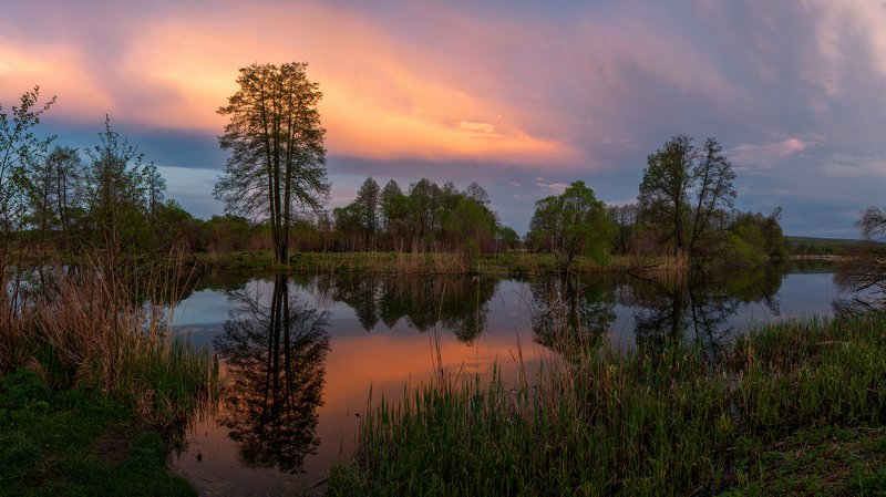 северский донец,закат, река Северский Донецphoto preview