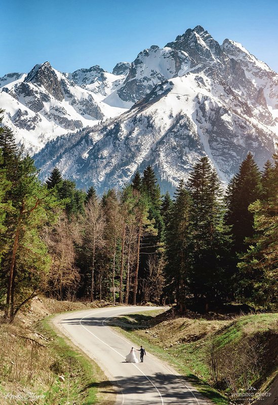 Кавказ, горы, свадьба Свадебная съемка в горахphoto preview