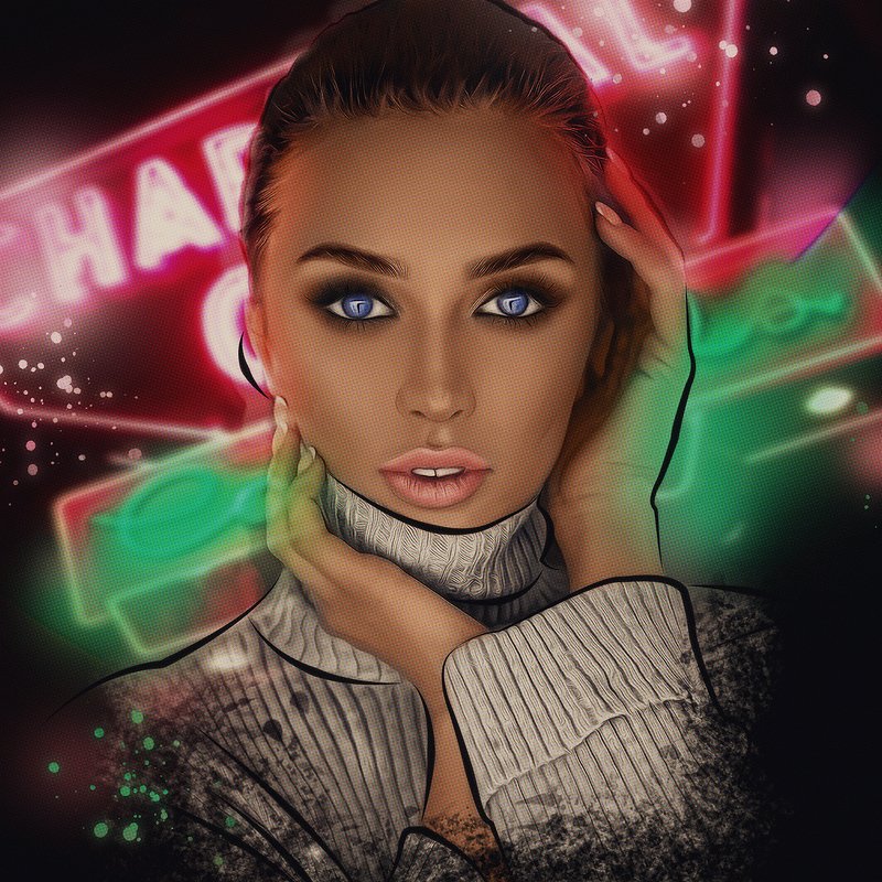 арт-портрет по фото из инстаграмаphoto preview