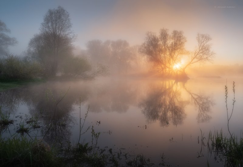 угра,утро,пейзаж,рассвет,весна,туман,солнце,лучи Майское утро в Заречье...photo preview