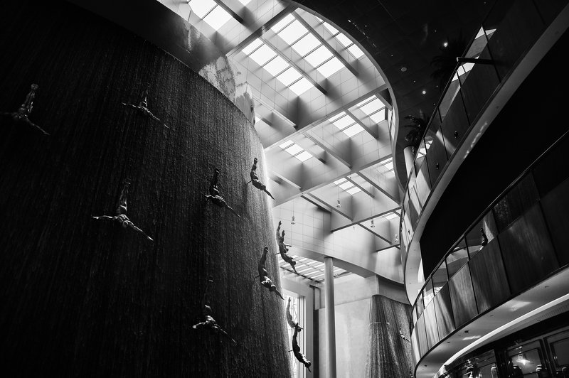 arab, architecture, attraction, buyer, concept, consumer, culture, design, designer, destination, downtown, dubai, east, economy, editorial, emirates, famous, landmark, luxury, mall, middle, modern, outlet, people, popular, retail, store, tourism, travel, Waterfall in Dubai Mallphoto preview