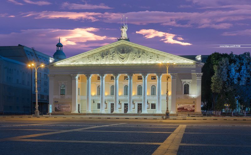 воронеж, россия, артем мирный, театр, опера, балет, площадь, шпиль, artyom mirniy, voronezh, свет, башня, capriccio, photoartist, , каприччио, фотохудожник, veduta, ведута Воронежский государственный театр оперы и балетаphoto preview