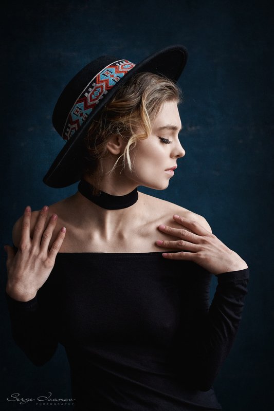 портрет, красивая девушка, чувственно, живой, художественный, арт, живописный, настроение, лицо, шляпа, бьюти, фэшн, фешн, beauty, beautiful, portrait, art Nastya 6163photo preview