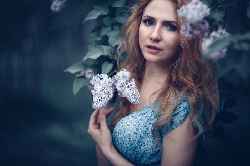 девушка, портрет,  рыжие волосы, гелиос, весна, боке Екатеринаphoto preview