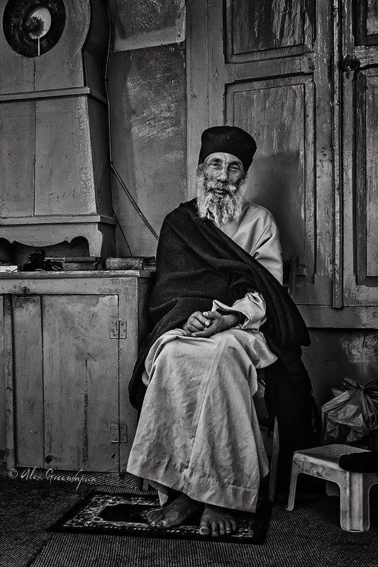 ethiopian, israel, priest, religion, portrait, monk, peaceful,man,life,портрет,эфиоп, эфиопская церковь, церковь, православная, религия, христианство, израиль, иерусалим Portrait of a Priestphoto preview