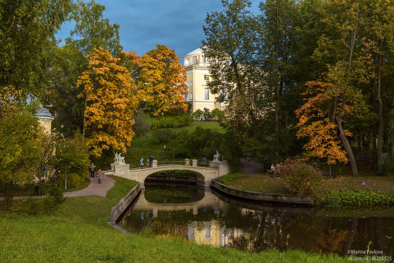 город, павловск, пригороды петербурга, мост кентавров, река славянка, осень, павловскийпарк, пейзаж Вечерняя прогулка в осеннем Павловском парке... фото превью