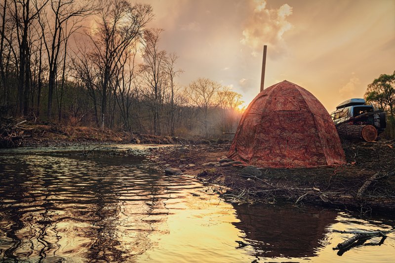 пейзаж, природа, туризм, баня, река Банька у рекиphoto preview