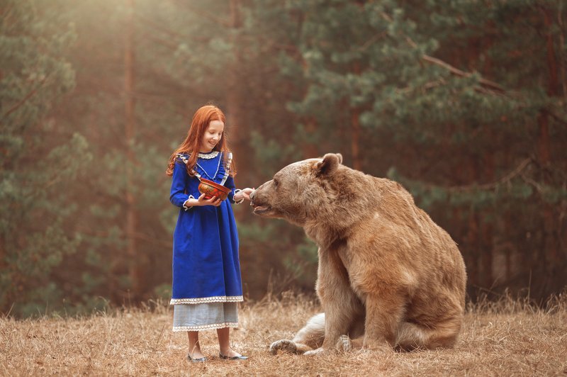 фотограф москва, детский фотограф москва, детская фотосессия москва, фотосессия с животными, медведь Степан @photo preview