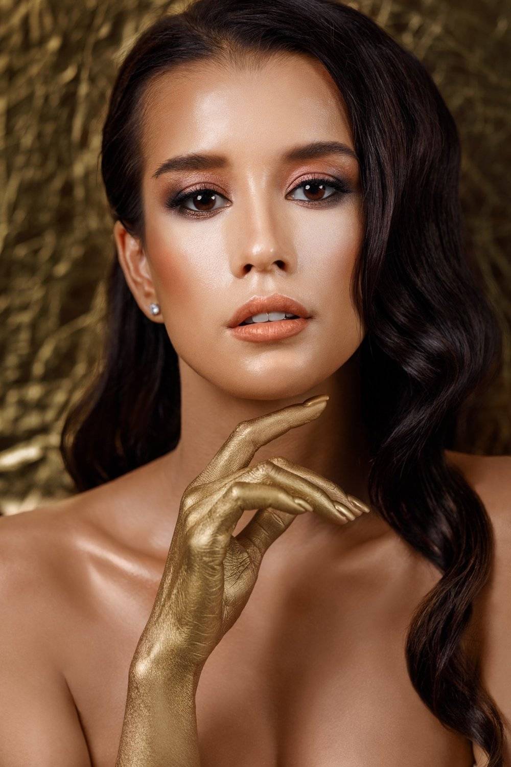 Golden beauty. Автор: Мила Александрова portrait, woman, girl, gold, glam, makeup, девушка, золото, бьюти, Мила Александрова