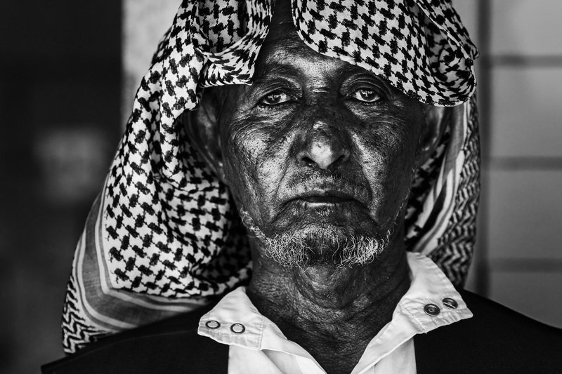 saudi arabia, saudi, old man, portrait, bw Saudi Old manphoto preview