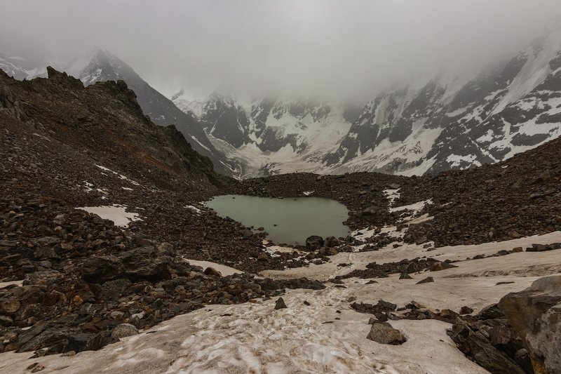 горы, альпинизм, кавказ, ледники в окружении вершин...photo preview