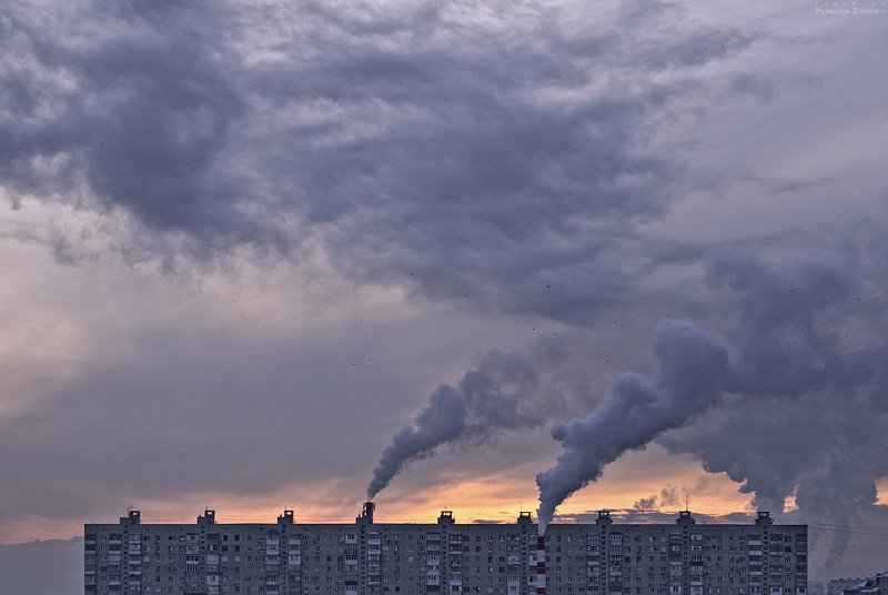 кочегары, дом, трубы, дым, кочегар, небо, экология Кочегарыphoto preview