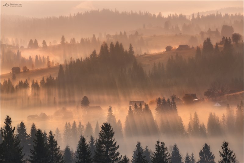 Карпаты, Закарпатье, осень в Карпатах, осень,утро, туман, горы Магия рассвета ..photo preview