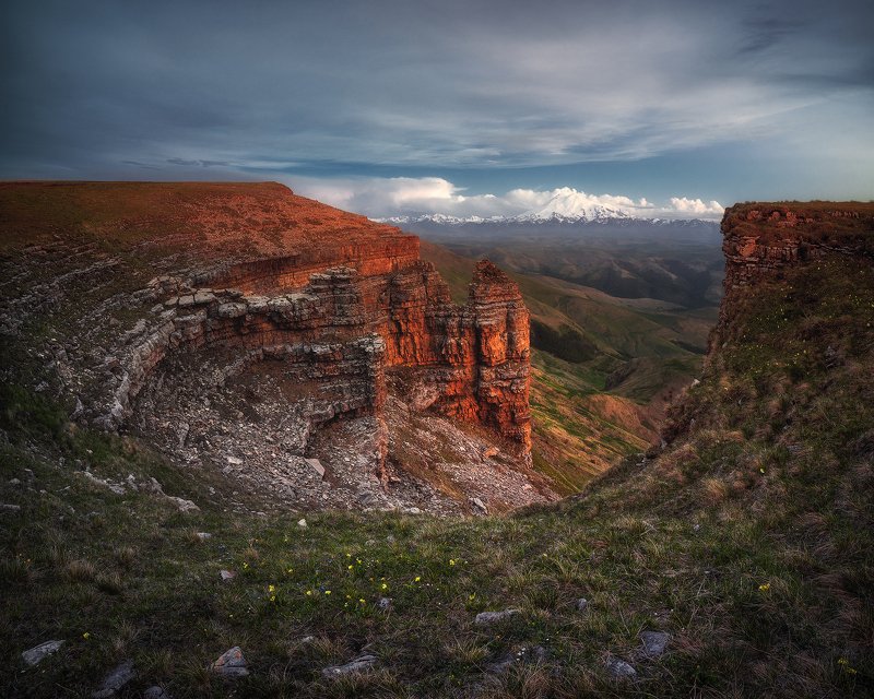 закат, горы, эльбрус, бермамыт, карачаево-черкесия, пейзаж Бермамытphoto preview