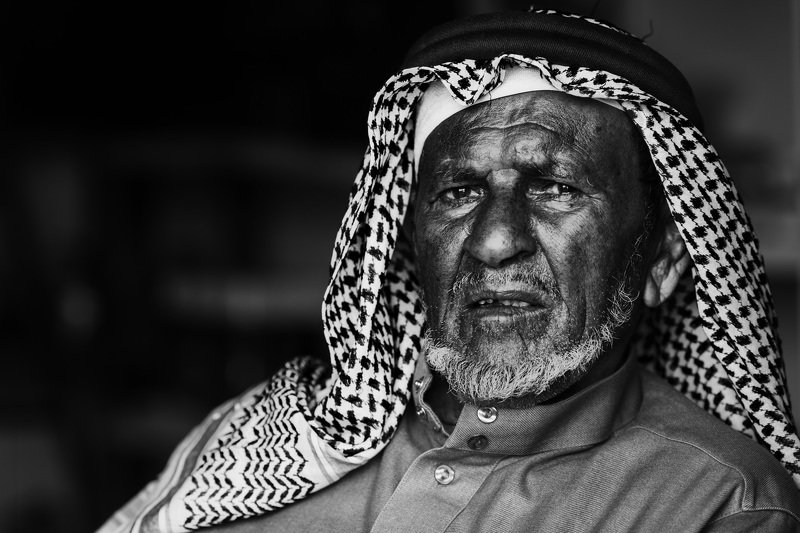 saudi arabia, saudi, old man, portrait, bw Saudi Old manphoto preview