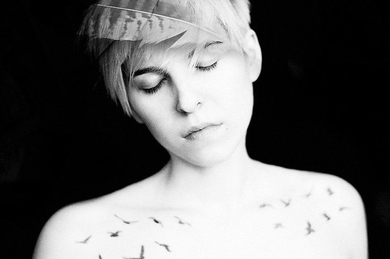 портрет, чб, black and white Спи, я твои нежные сны...photo preview