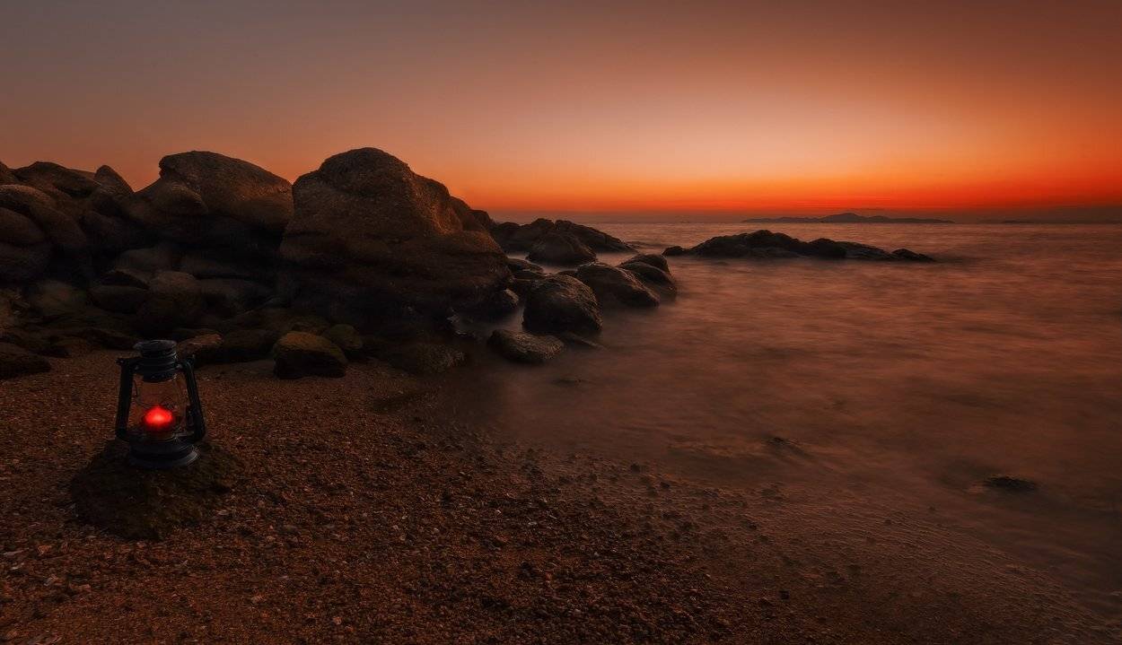 thailand, sunset, stones, lamp, Борис Богданов