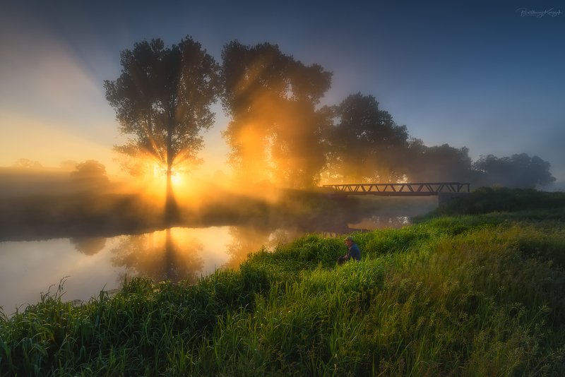 morning, june, river, poland, ner, spring June morningphoto preview