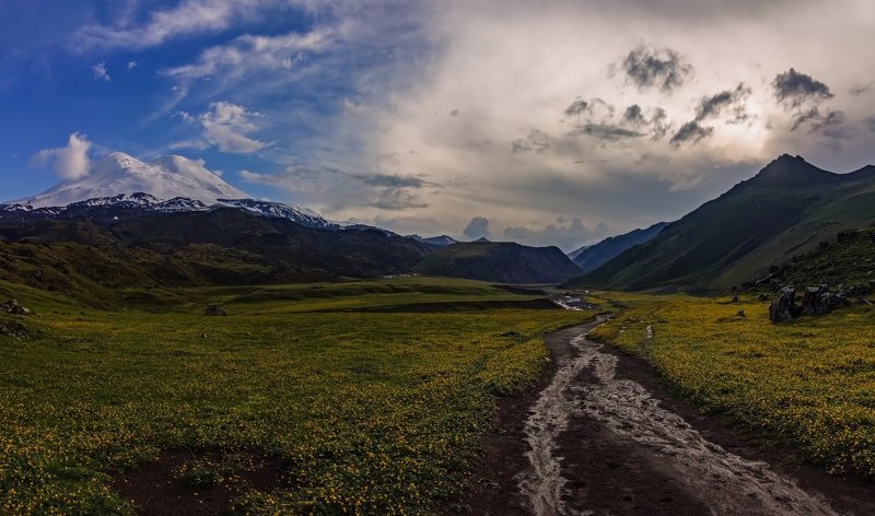 горы, эльбрус,кавказ дорогами Джилысу...photo preview