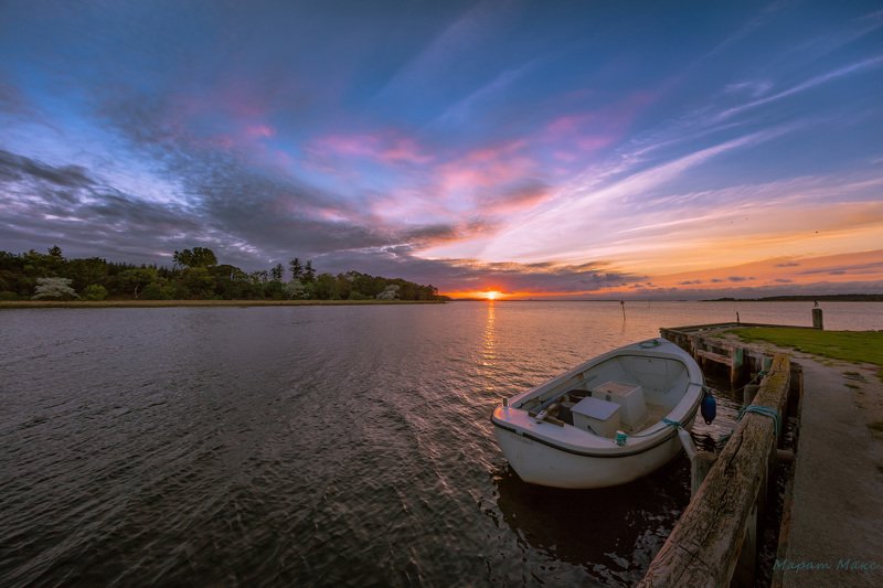 дания, остров, закат, море, берег, лодка, ПРИПЛЫЛИ НА ОСТРОВ.photo preview