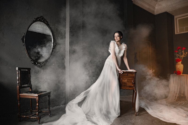 дым студия ретро прозрачное платье  Александраphoto preview