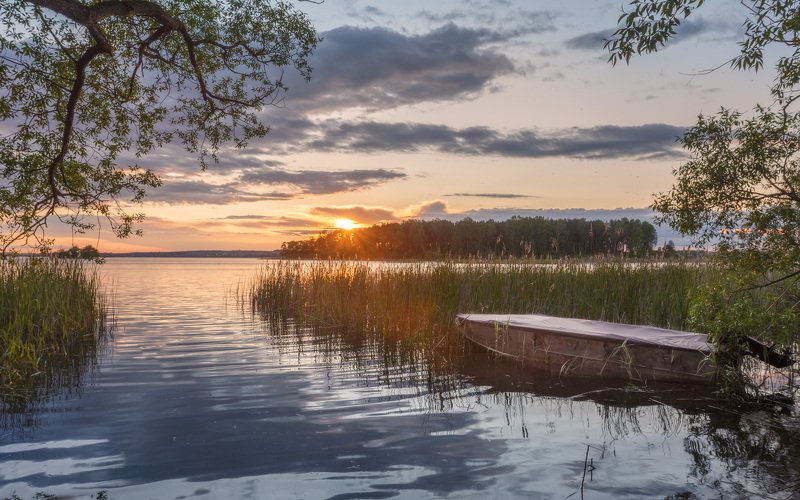 минск, беларусь, лето, вечер, озеро, закат Летний вечерphoto preview