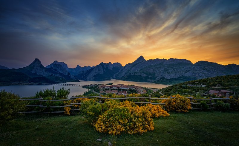 landscape, mountains, sunset, colors, nature, beautiful, travel Sunsetphoto preview