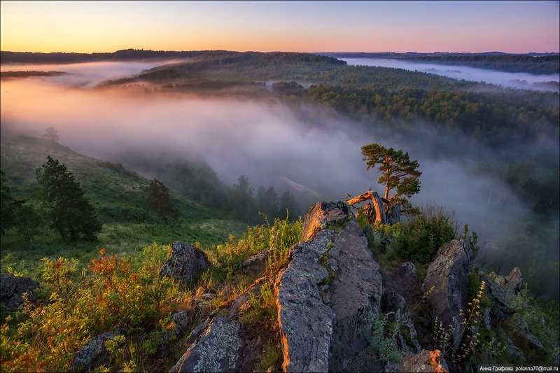 сибирь, салаирский кряж ,рассвет, июнь, аня графова Сибирь, пробуждение нового дня .. )photo preview