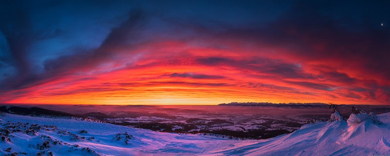 #landscape, #panoramic, #photo, #nikon, #poland, #adventure, #sunrise, #mountains, #sky, #nature, #cloud Babia Góra/Devil\'s Peakphoto preview