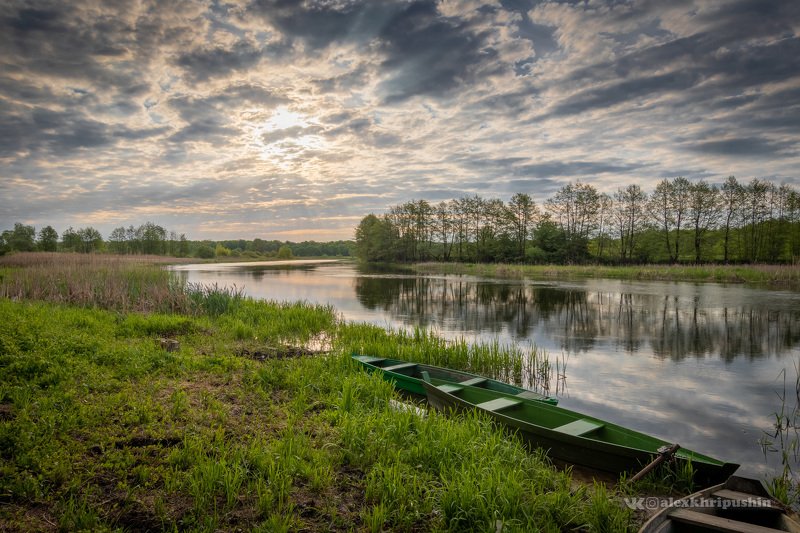 landscape Morning on the bank of Voronezh riverphoto preview