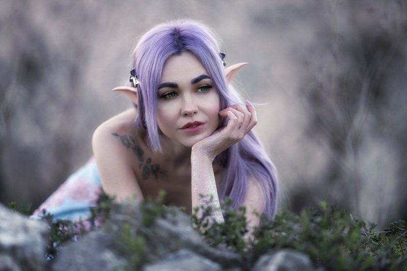 эльф портрет девушка фентези Эльфийкаphoto preview
