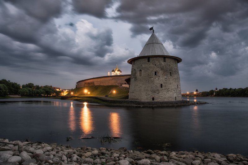 псков, пейзаж, облака, россия photo preview