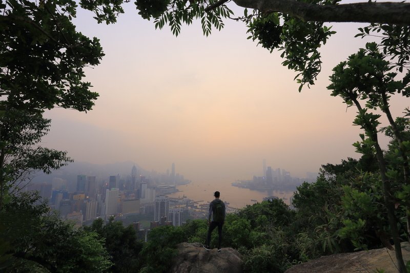 гонконг, закат ***photo preview