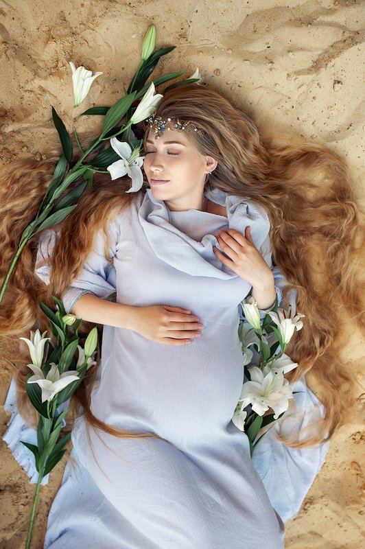 девушка, беременность, эльф, природа, портрет, красота Эльфийка Ольгаphoto preview