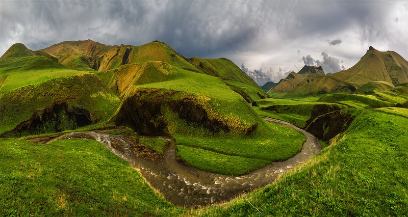 природа, пейзаж, горы, кавказ, природа россии, дикая природа, закат, свет, облака, вечер, весна, ***photo preview