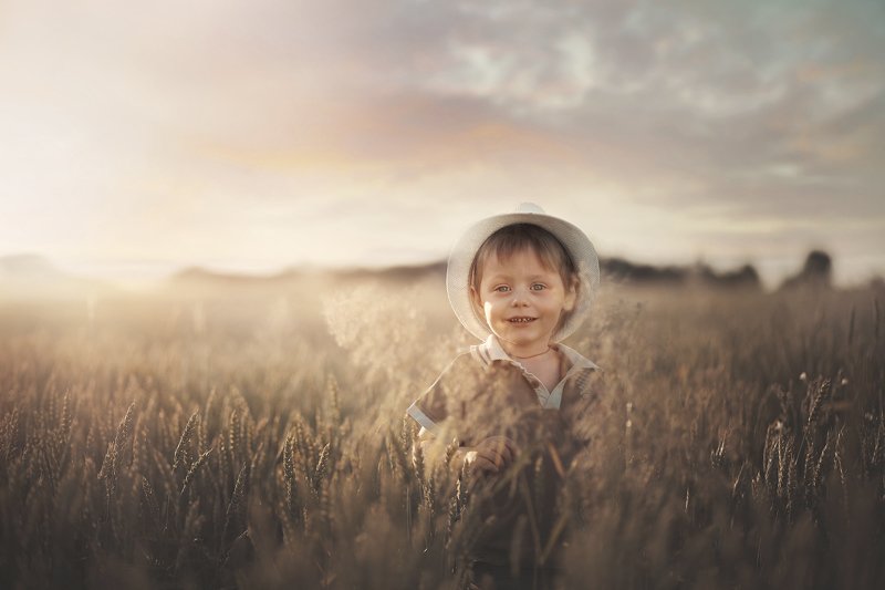 дети, детство, детское фото, поле ***photo preview