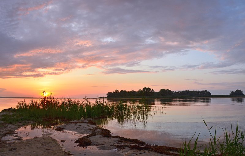 утро, рассвет, восход, лето, июнь, река И взошло солнце, и был день...photo preview